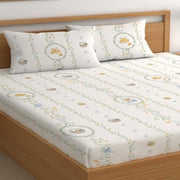 Alphines Gardens Cotton Blend Elastic Fitted King Bedsheet