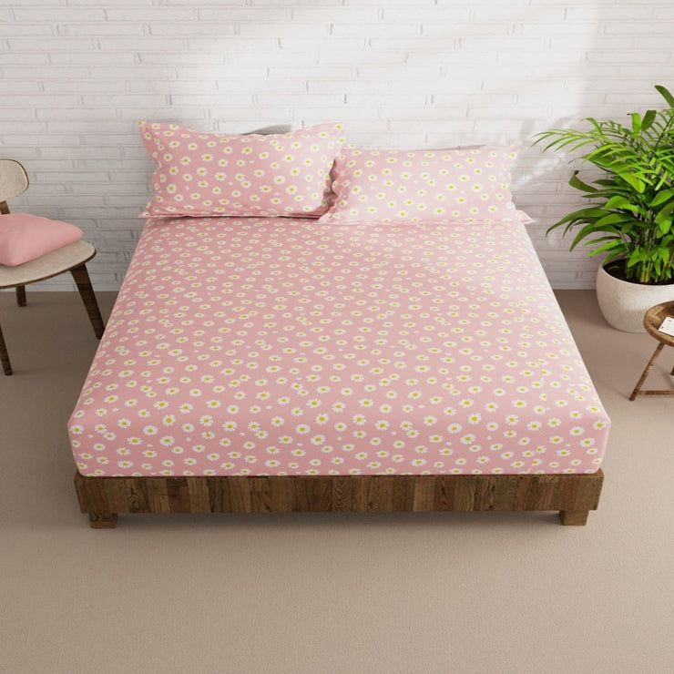 Autumn Harvest 210 TC Cotton Blend Flat King Bedsheet