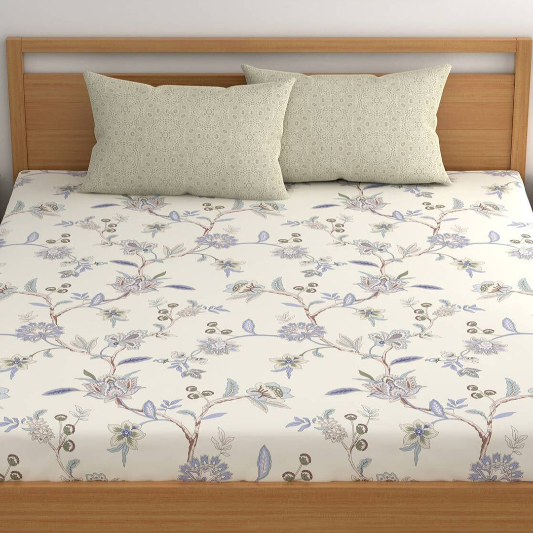 Buttercup Charm Cotton Blend Elastic Fitted King Bedsheet