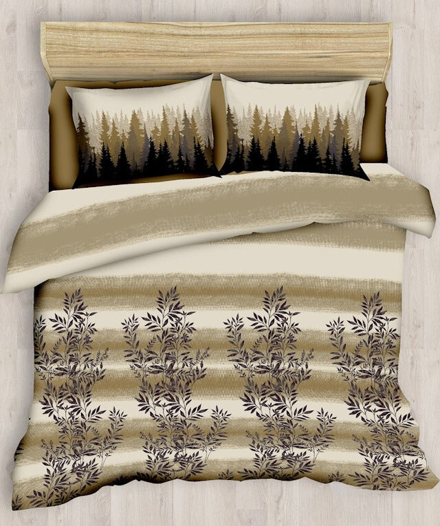 Brown Cactus Luxury Cotton King Size Bedsheet