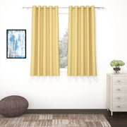 Golden Blackout Faux Silk Room Darkening Window/Door/Long Door Curtains