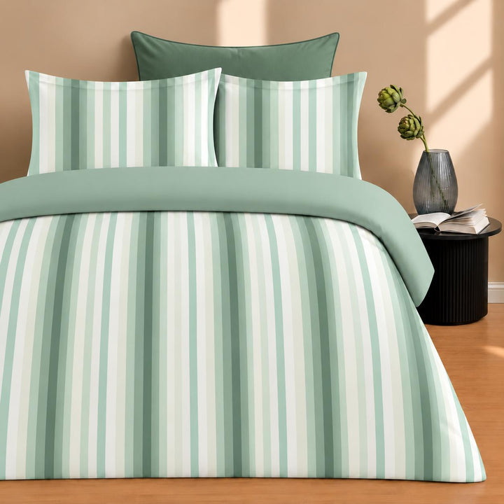 Green Band Cotton King Bedsheet - 250 TC