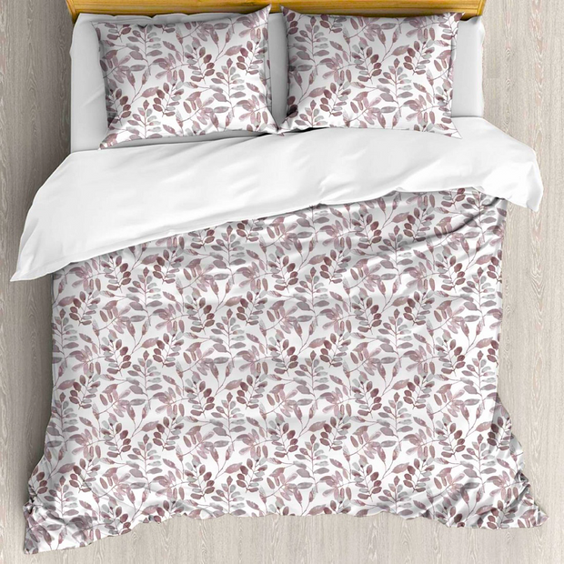 Snowhite All Over Printed 100% Cotton Elastic King Size Bedsheet - Mauve