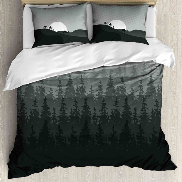 Forever Grey Hills Luxury Pure Cotton King Size Elastic Bedsheet