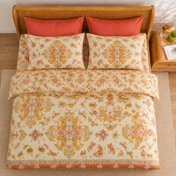 Acacia Medallion Cotton King Bedsheet - 250 TC