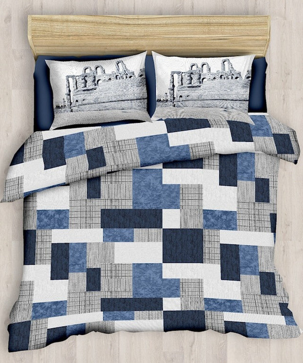 Blue Brick Luxury Cotton King Size Bedsheet