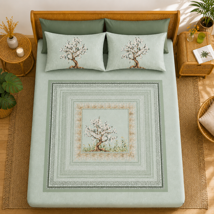 Madhuban Cotton King Bedsheet - 250 TC