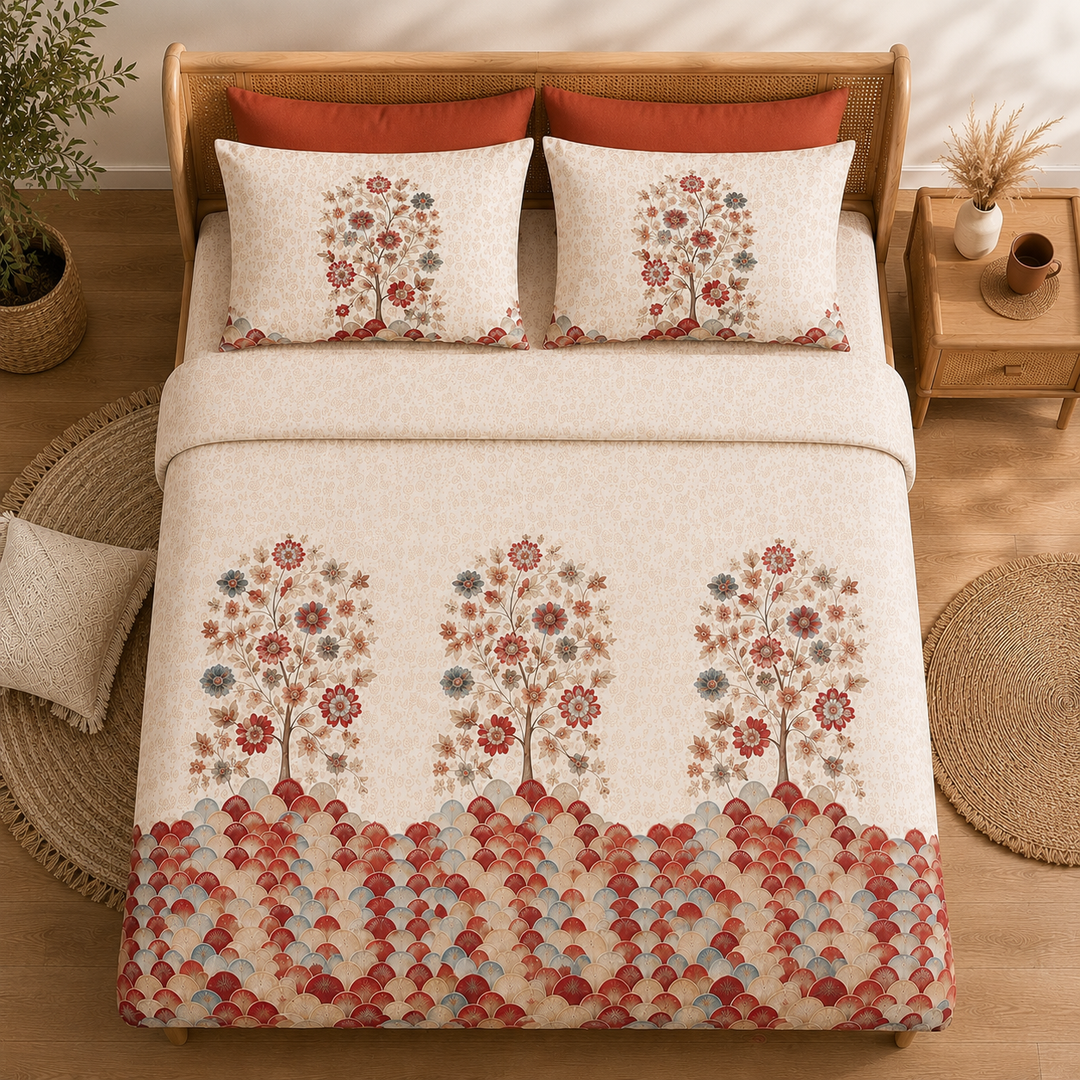 Royal Arbor Cotton King Bedsheet - 250 TC
