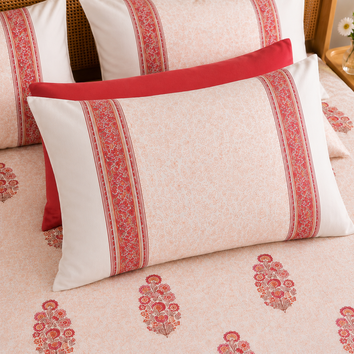 Palace Petals Cotton King Bedsheet - 250 TC