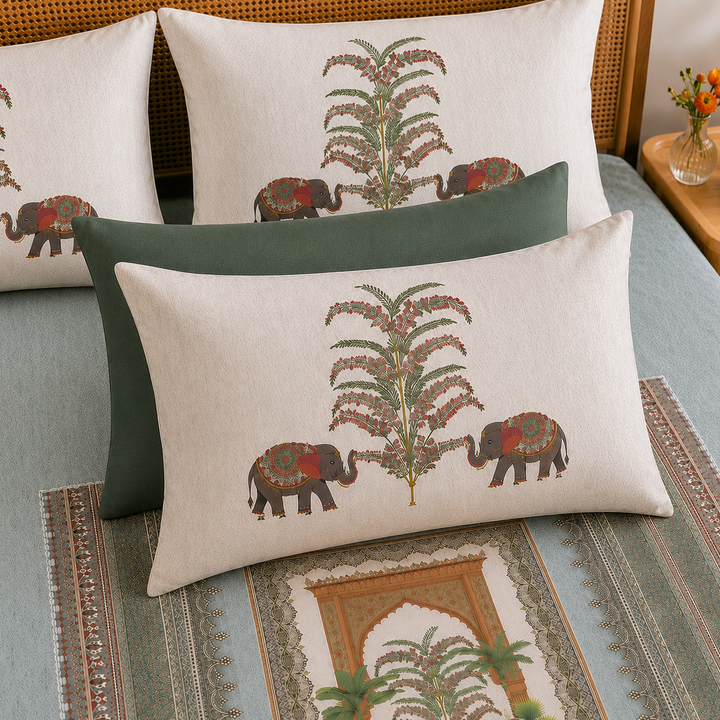 Gaj Vatika Cotton King Bedsheet - 250 TC
