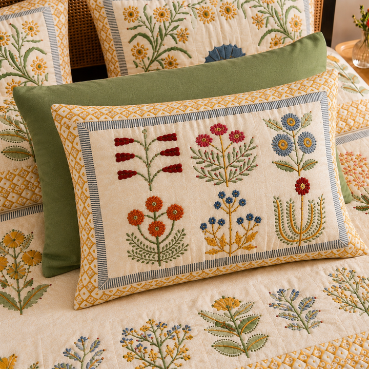 Flora Ledger Cotton King Bedsheet - 250 TC