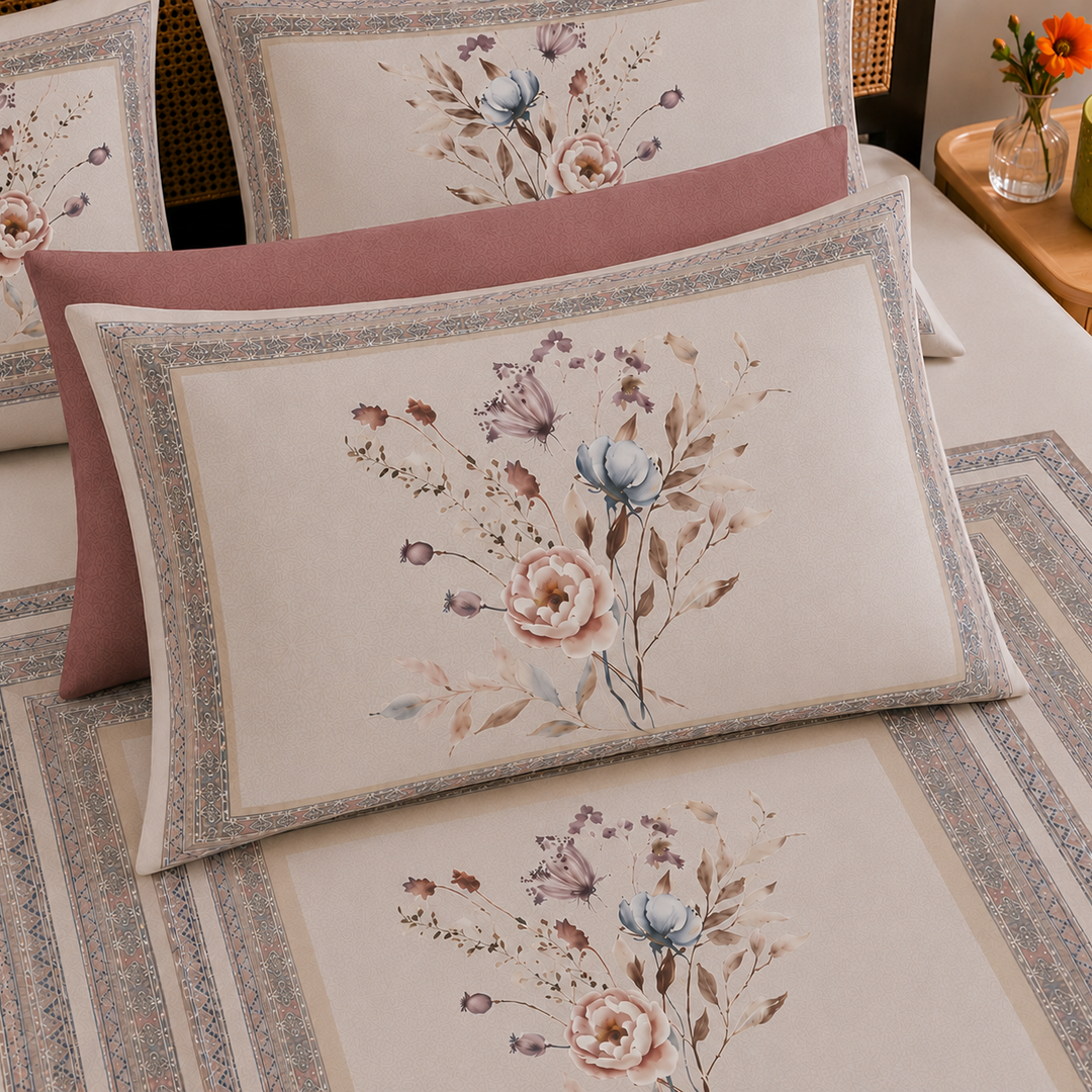 Saanjh Cotton King Bedsheet - 250 TC