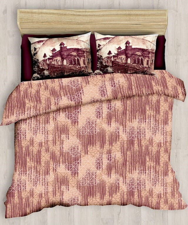 Red Fort Luxury Cotton King Size Bedsheet