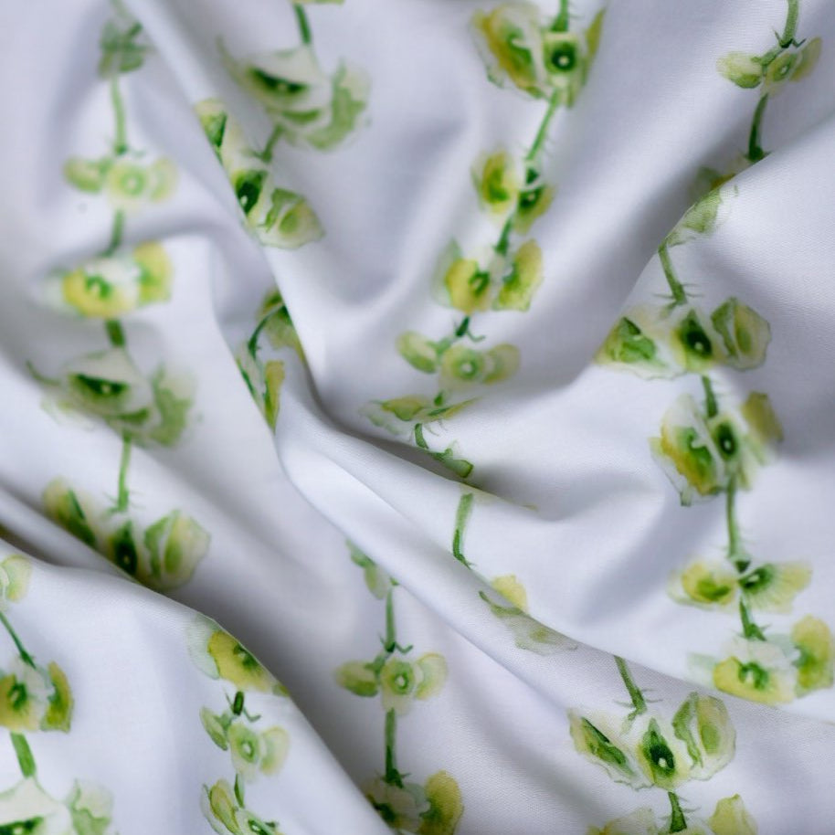 Rainy Garden Cotton King Bedsheet - 250 TC