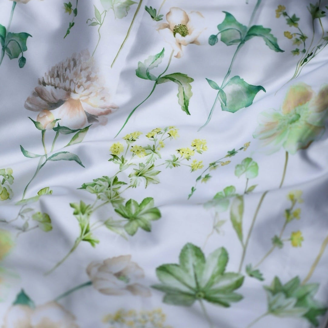 Rainy Garden Cotton King Bedsheet - 250 TC