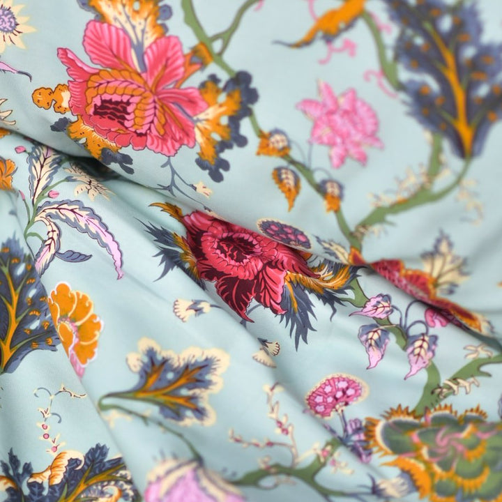 Garden Glow Cotton King Bedsheet - 250 TC