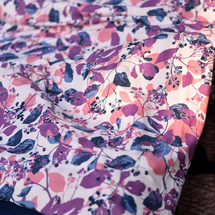 Moonlight Petals Cotton King Bedsheet - 250 TC