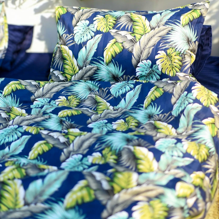 Blue Bagaan Cotton King Bedsheet - 250 TC