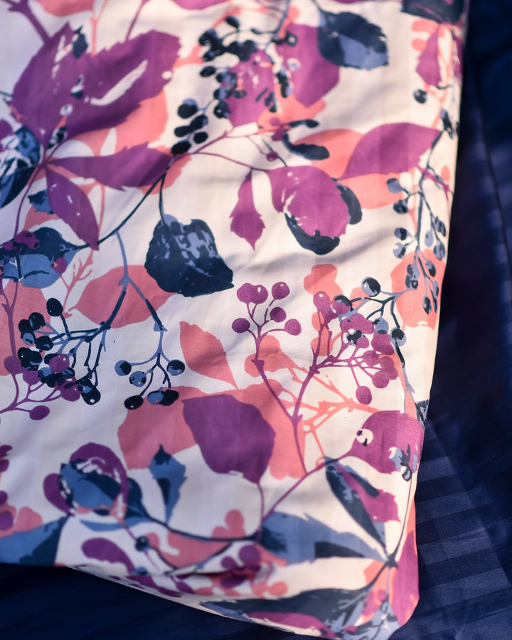 Moonlight Petals Cotton King Bedsheet - 250 TC