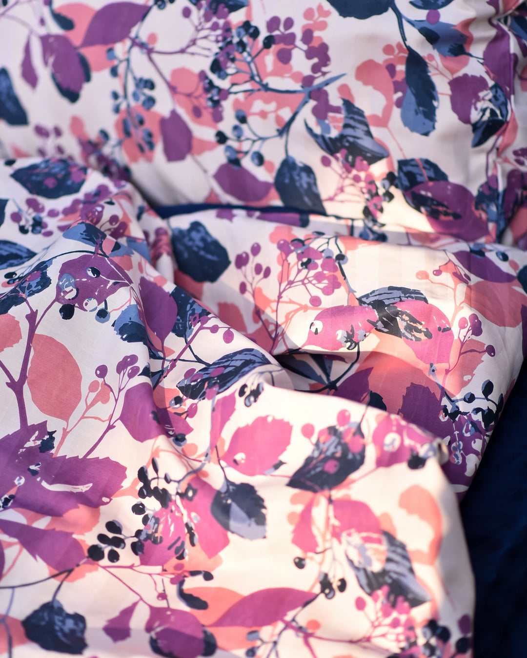 Moonlight Petals Cotton King Bedsheet - 250 TC