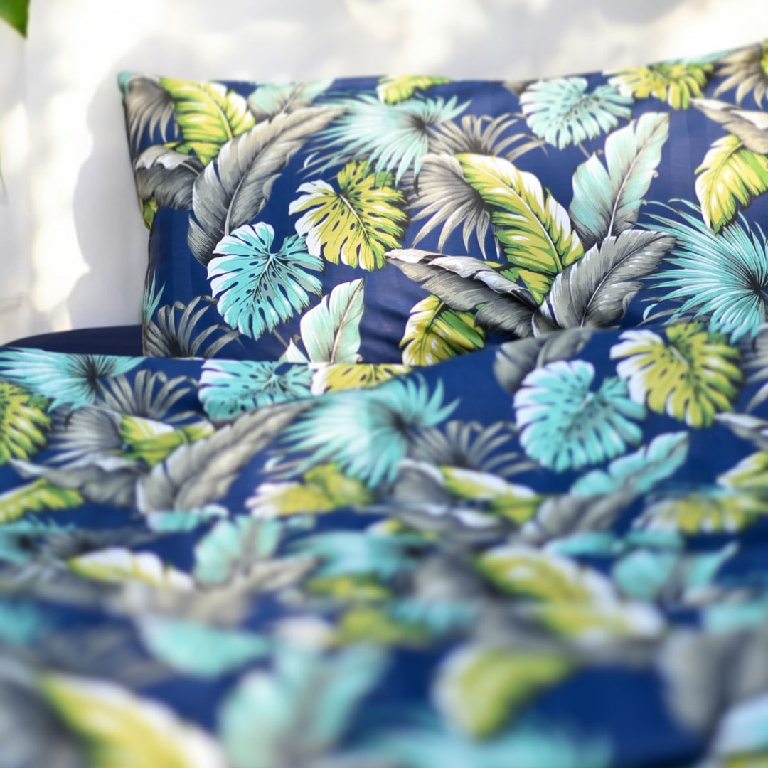 Blue Bagaan Cotton King Bedsheet - 250 TC