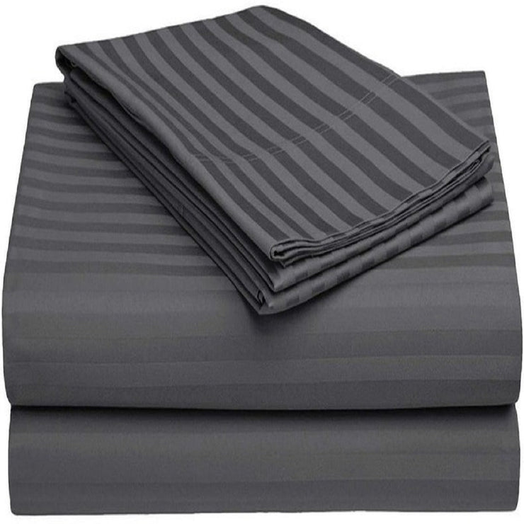 Dark Grey 210 TC Cotton Blend Flat King Bedsheet