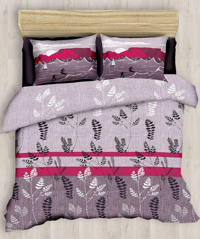 Pink Surfing Luxury Cotton King Size Bedsheet