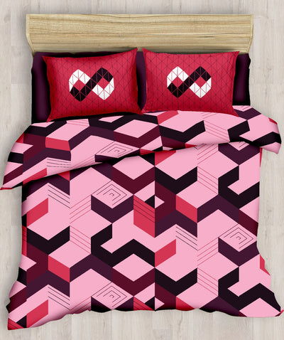 Pink Infinite Luxury Cotton King Size Bedsheet