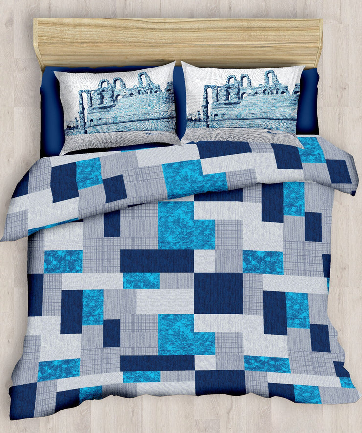 Blue Brick Luxury Cotton King Size Bedsheet