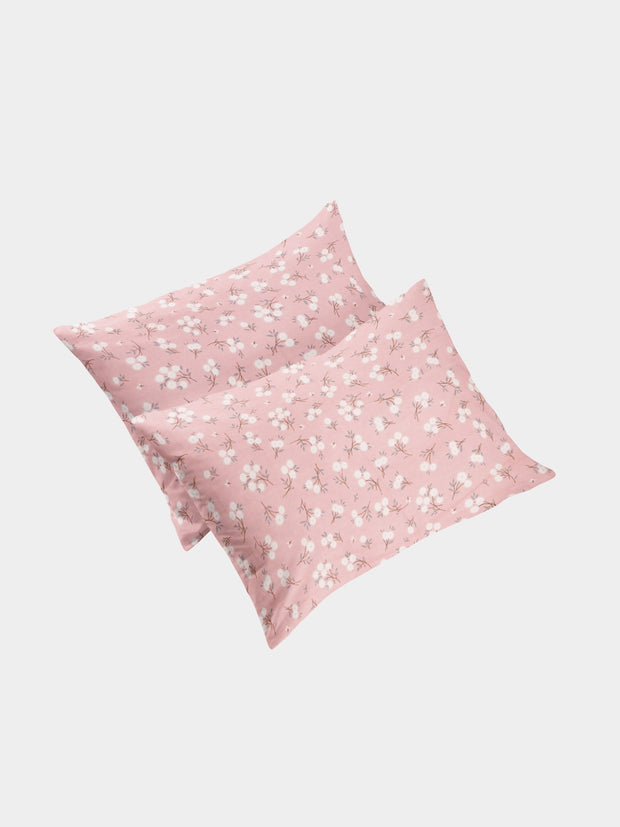 Pink Cherry 210 TC Cotton Blend Flat King Bedsheet