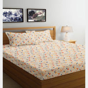 Cream Cast 210 TC Cotton Blend Flat King Bedsheet