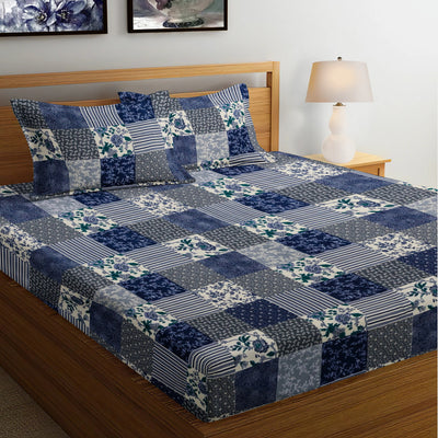 Meadow Flourish 210 TC Cotton Blend Flat King Bedsheet