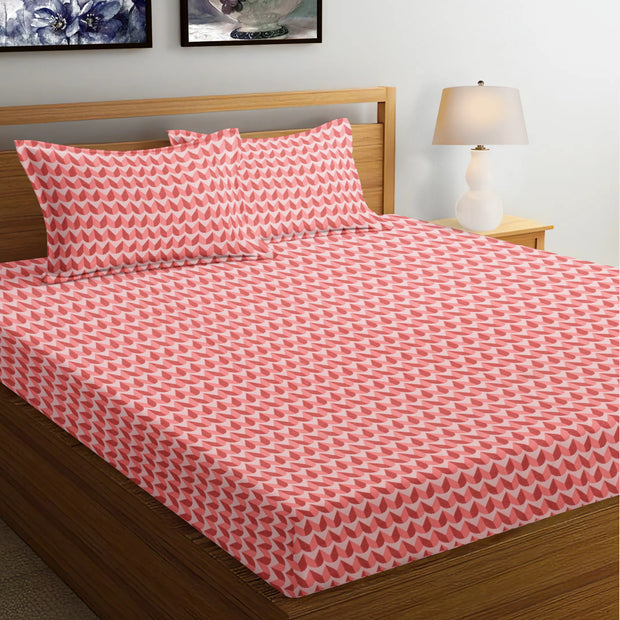 Amber Florah 210 TC Cotton Blend Flat King Bedsheet