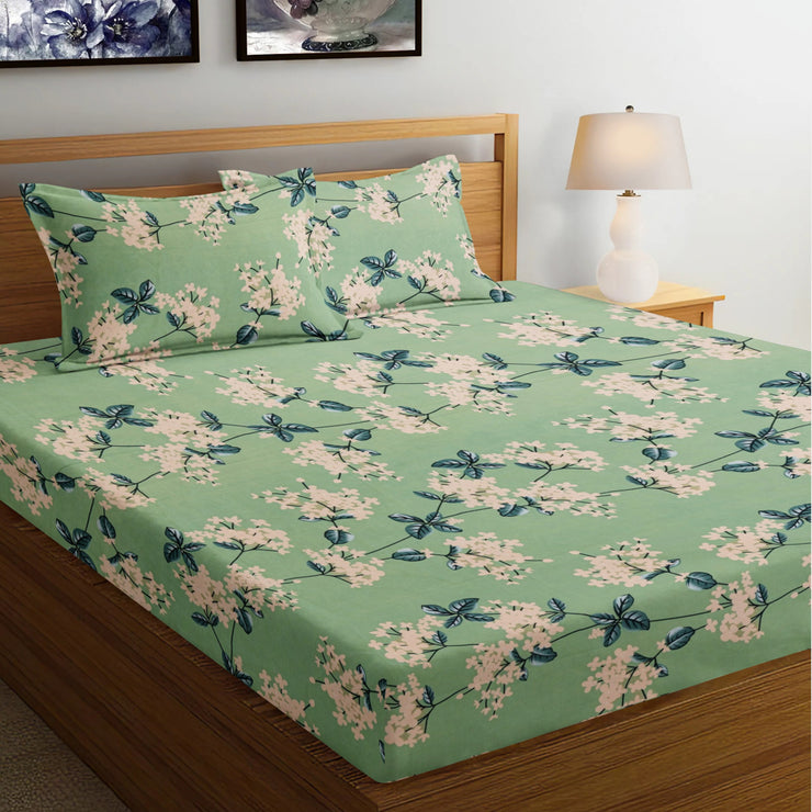 Fleur Essence 210 TC Cotton Blend Flat King Bedsheet