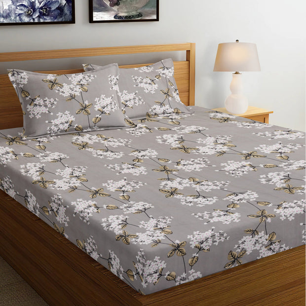 Primrose Path Cotton Blend Elastic Fitted Queen Bedsheet