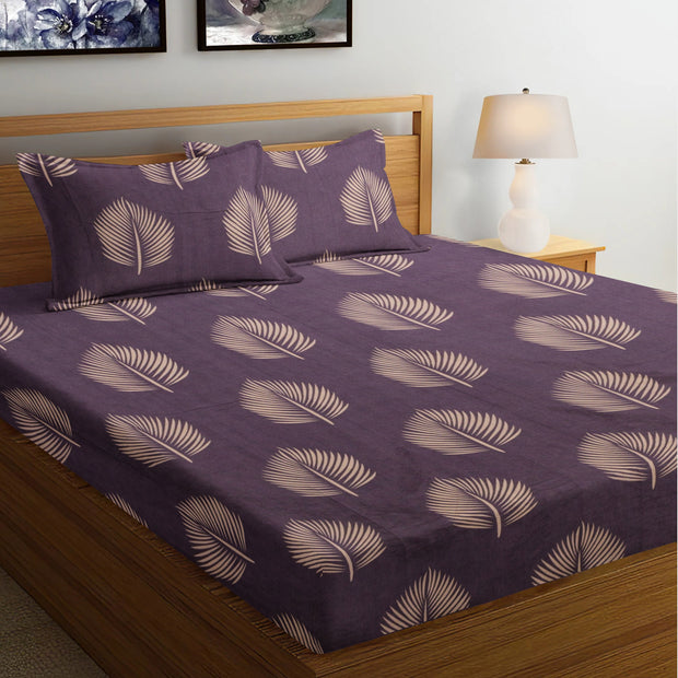 Bloom Haven 210 TC Cotton Blend Flat King Bedsheet