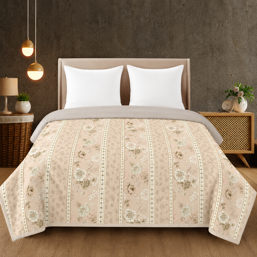 Vintage Rose Cotton Blend Elastic Fitted King Bedding Set
