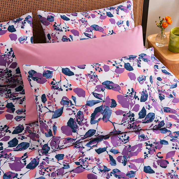 Moonlight Petals Cotton King Bedsheet - 250 TC