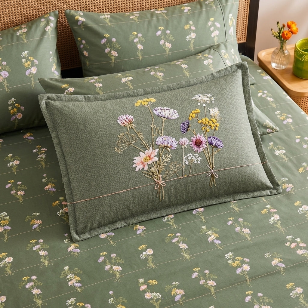 Forest Bunch Cotton King Bedsheet - 250 TC