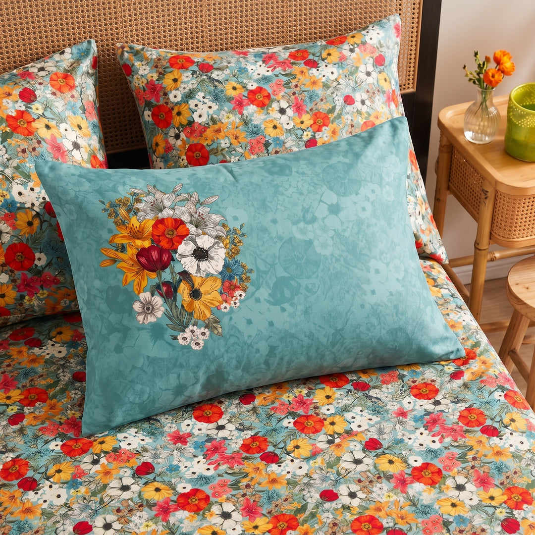 Bloomscape Cotton King Bedsheet - 250 TC