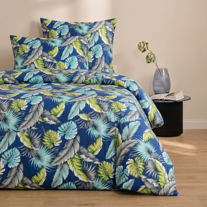 Blue Bagaan Cotton King Bedsheet - 250 TC