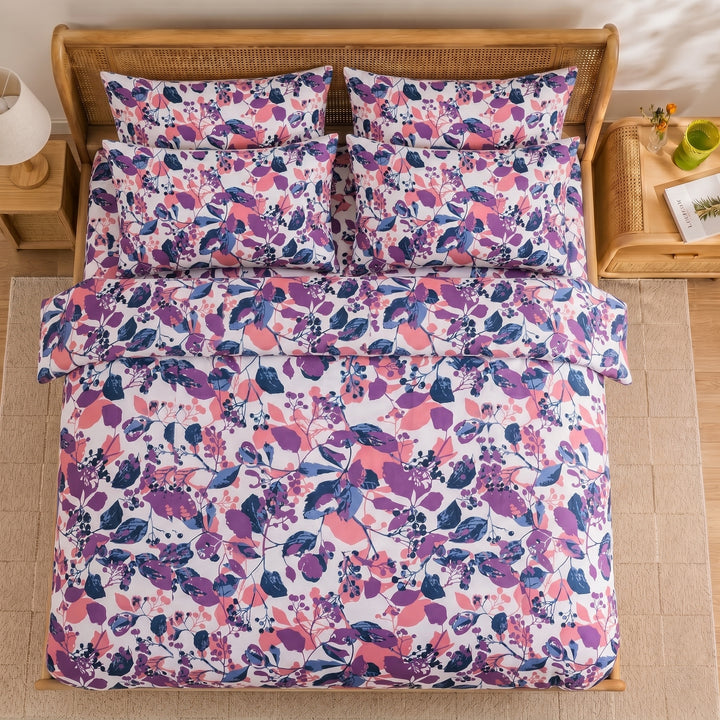 Moonlight Petals Cotton King Bedsheet - 250 TC