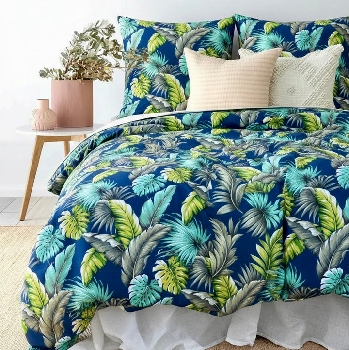 Blue Bagaan Cotton King Bedsheet - 250 TC