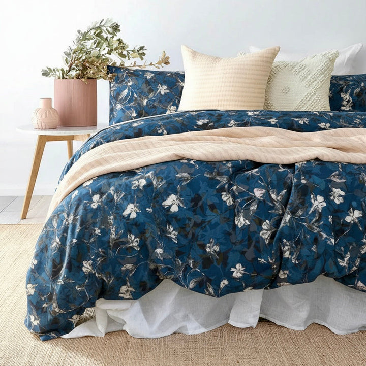 Ocean Whisper Cotton King Bedsheet - 250 TC