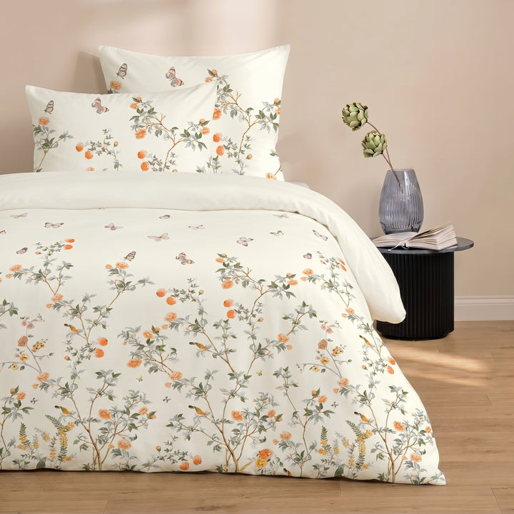 Sunrise Flower Cotton King Bedsheet - 250 TC