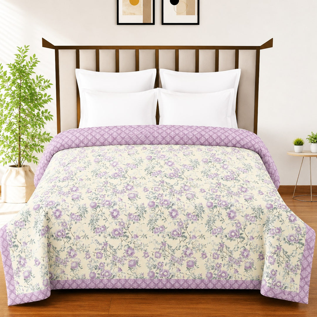 Sunlit Garden Cotton Blend Elastic Fitted King Bedding Set