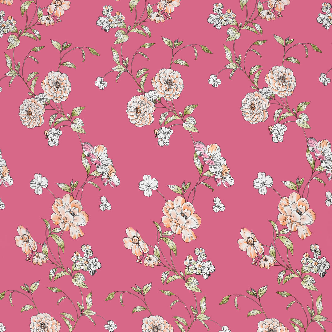 Lavender Rose Cotton Blend Elastic Fitted King Bedsheet