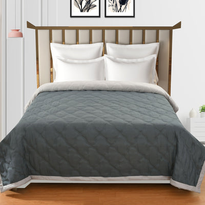 Grey Stone Comforter 180 GSM AC Room Reversible Single Bed Comforter