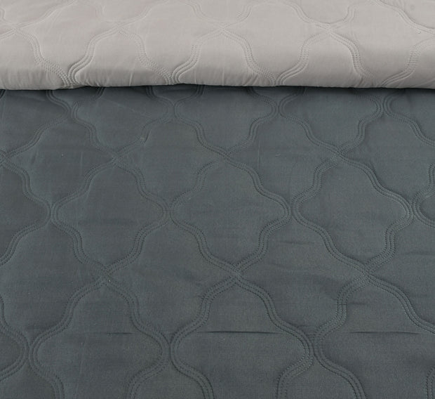 Stone Grey 180 GSM AC Room Reversible Double Bed Comforter