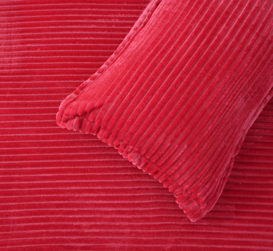 Pop Red Pencil Warm Winter Flannel Fitted King Bedsheet